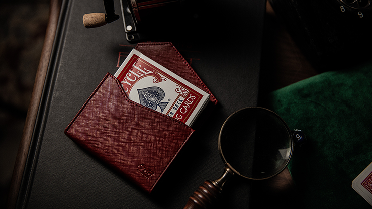 Luxury Leather Playing Card Carrier (red) | TCC