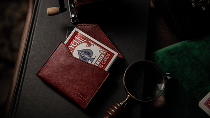 Luxury Leather Playing Card Carrier (red) | TCC
