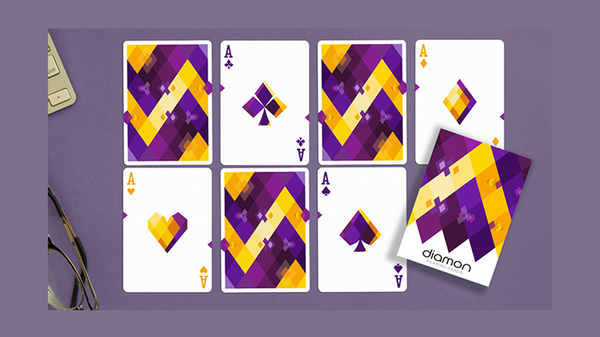Diamon Playing Cards N° 14 Purple Star Playing Cards | Dutch Card House Company