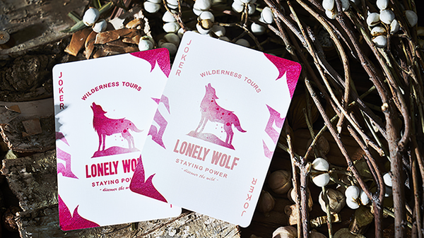 Lonely Wolf (PINK) Playing Cards | BOCOPO