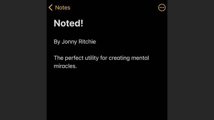 Noted | Jonny Ritchie - (Download)