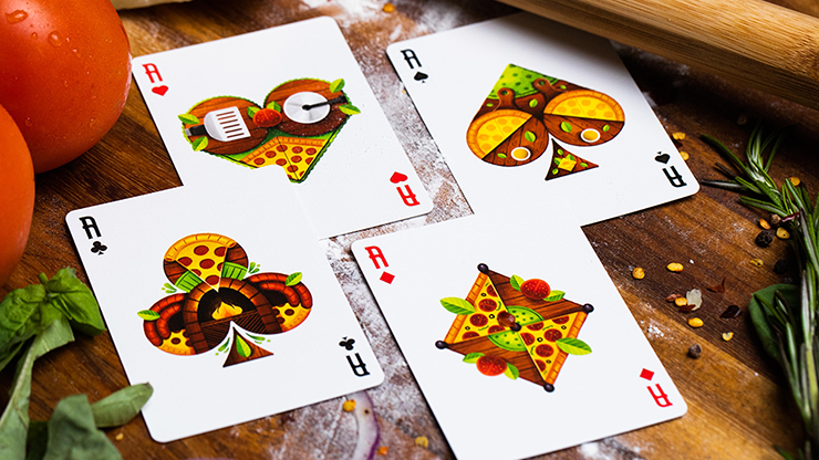 The Royal Pizza Palace (Gilded) Playing Cards Set | Riffle Shuffle 