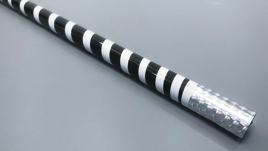 The Ultra Cane (Appearing / Metal) Black/White Stripe | Bond Lee