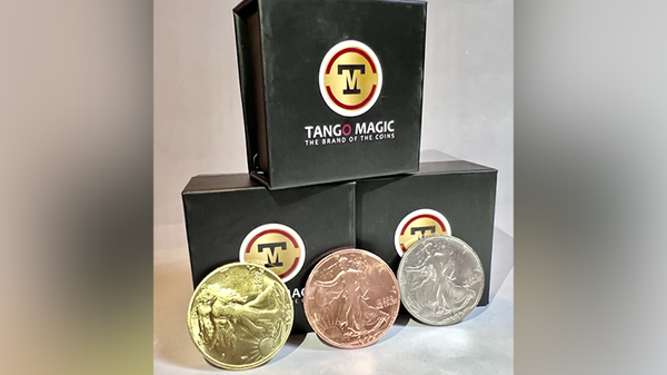 Follow the Silver Walking Liberty (Gimmicks and Online Instructions) by Tango - Trick