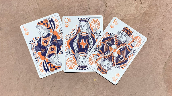 Gilded Bicycle Snail (Orange) Playing Cards