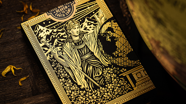 The Great Creator: Earth (Gold Foil) Edition Playing Cards by Riffle Shuffle