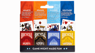 Bicycle 4 Game Pack (Euchre, Spades, Hearts and Solitaire) by US Playing Card