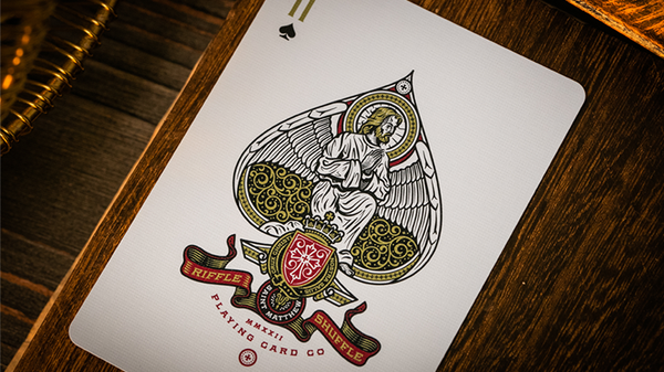 The Cross (Maroon Martyrs) Playing Cards by Peter Voth x Riffle Shuffle