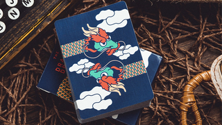 The Dragon (Blue Gilded) Playing Cards