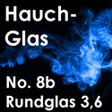 Hauchglas No. 8b - Rundglas 3,6 - BLAU-ROT