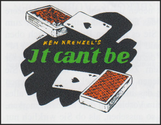 Ken Krenzel's It can't be