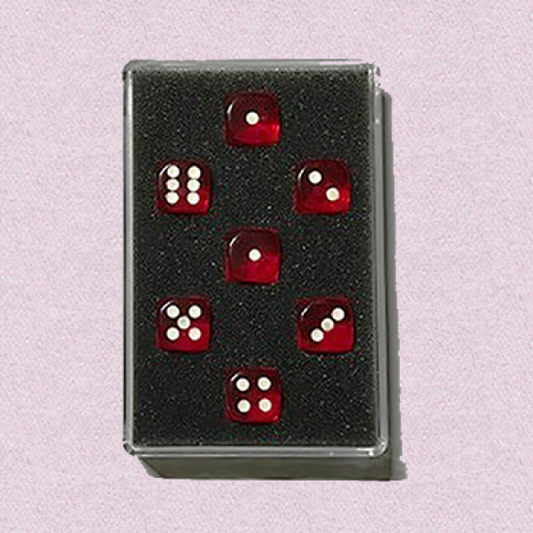 Prediction Gimmicked Dice Red (7 Würfel) | Kreis