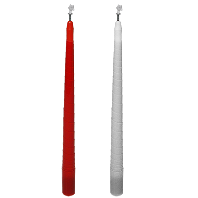 Color Changing and Vanishing Candles (rot zu weiß)