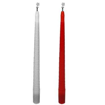 Color Changing and Vanishing Candles (white to red)