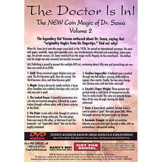 The Doctor Is In - The New Coin Magic of Dr. Sawa Vol. 2 - (DVD)