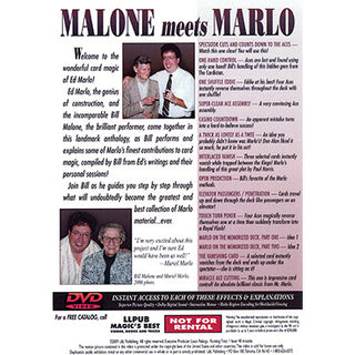 Malone Meets Marlo Vol.2 | Bill Malone - (DVD)