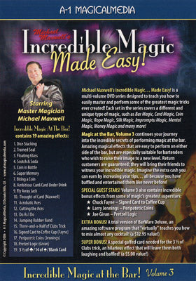Incredible Magic At The Bar - Vol. 3 | Michael Maxwell - (DVD) 