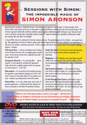 Sessions With Simon: The Impossible Magic Of Simon Aronson Vol. 1 - (DVD)