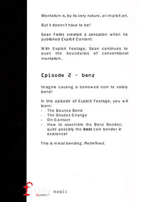 Explicit Footage: Benz | Sean Fields - (DVD)