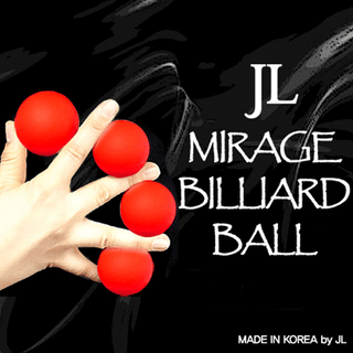 5cm Mirage Billiard Balls (rot, 3 Bälle und Shell) | JL
