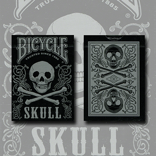Bicycle Skull Metallic (Silver) | Gambler's Warehouse